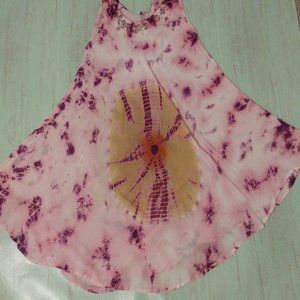 Cleopatra Pink Tie Dye Beach Dress - OS NWT
